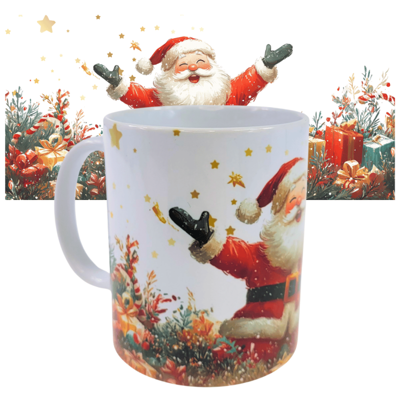 Kubek ceramiczny 330ml świąteczny SANTA na święta