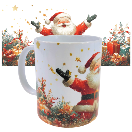 Kubek ceramiczny 330ml świąteczny SANTA na święta