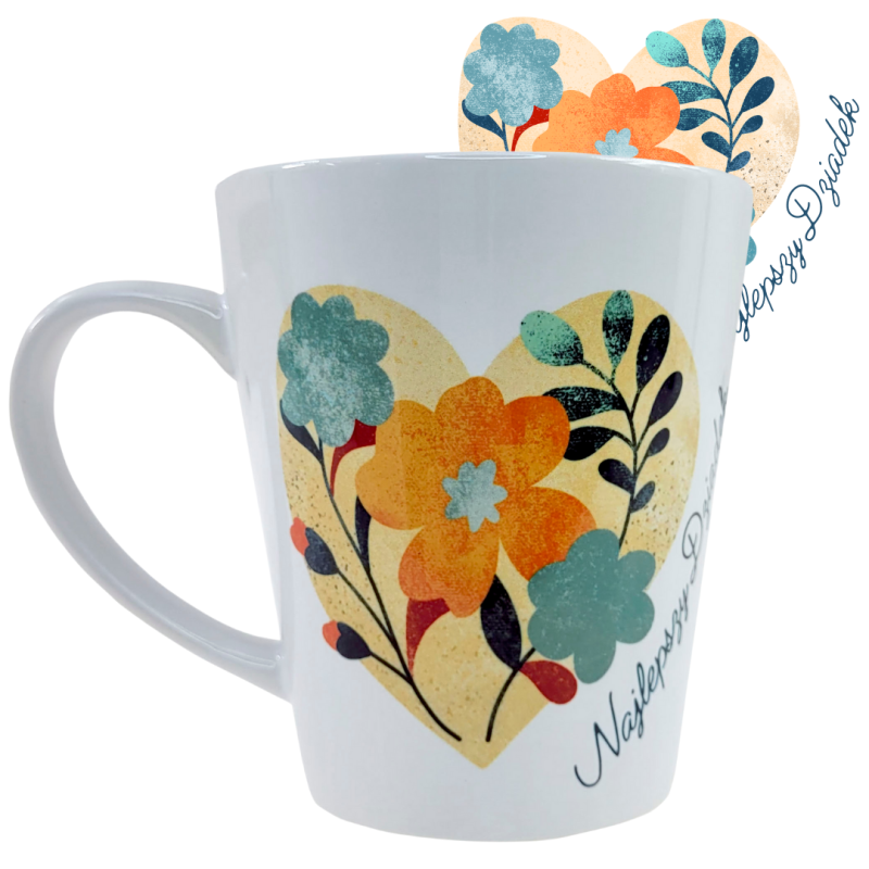 Kubek do Latte ceramiczny 300 ml NAJLEPSZY DZIADEK na Dzień Babci