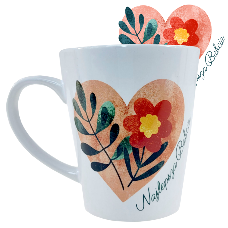 Kubek do Latte ceramiczny 300 ml NAJLEPSZA BABCIA na Dzień Babci
