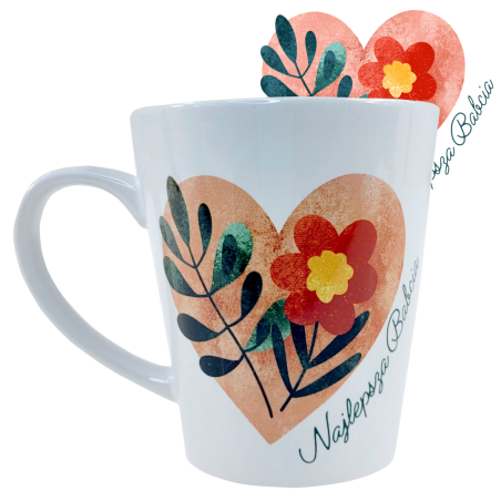Kubek do Latte ceramiczny 300 ml NAJLEPSZA BABCIA na Dzień Babci