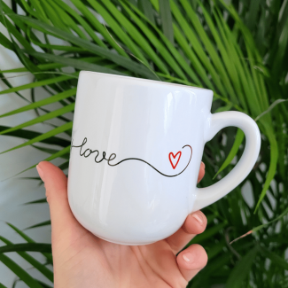Kubek ceramiczny 290 ml na walentynki z nadrukiem You are my love