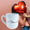 Kubek ceramiczny 290 ml na walentynki z nadrukiem You make me happy
