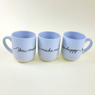 Kubek ceramiczny 290 ml na walentynki z nadrukiem You make me happy