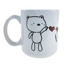 Kubek ceramiczny z uchwytem serce 330ml na walentynki 2 misie LOVE