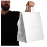 Torby papierowe EKO BIAŁE 30x17x34 cm / 25 szt / TORBA na zakupy TOREBKI do sklepu