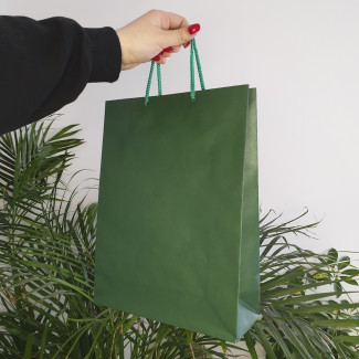 Torba prestiż zielony 24x9x32cm -10 szt