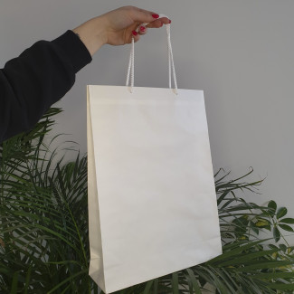 Torba prestiż biała 30x9x40cm -50 szt