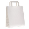 Torby papierowe eko BIAŁE 22x11x25 cm / 50 szt / TORBA a5 mała na zakupy TOREBKI do sklepu