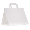 Torby papierowe eko BIAŁA 32x22x25cm / 50 szt / TORBA KATERINGOWA torebki na wynos LUNCH BOX