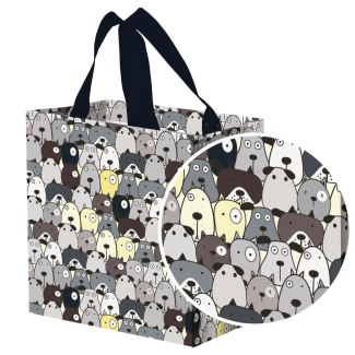 Torba mini PYSIAKI 25x15x27cm – wytrzymała torba na zakupy z uroczym wzorem