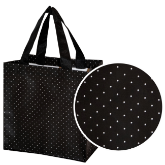 Torba mini KROPKI 25x15x27cm – mocna torba na zakupy z modnym wzorem w kropki