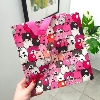 Torba mini PYSIAKI 25x15x27cm – wytrzymała torba na zakupy z uroczym wzorem