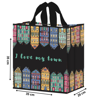 Torba pp MIASTO 35x20x35cm  – 24L wytrzymała polipropylenowa ekologiczna