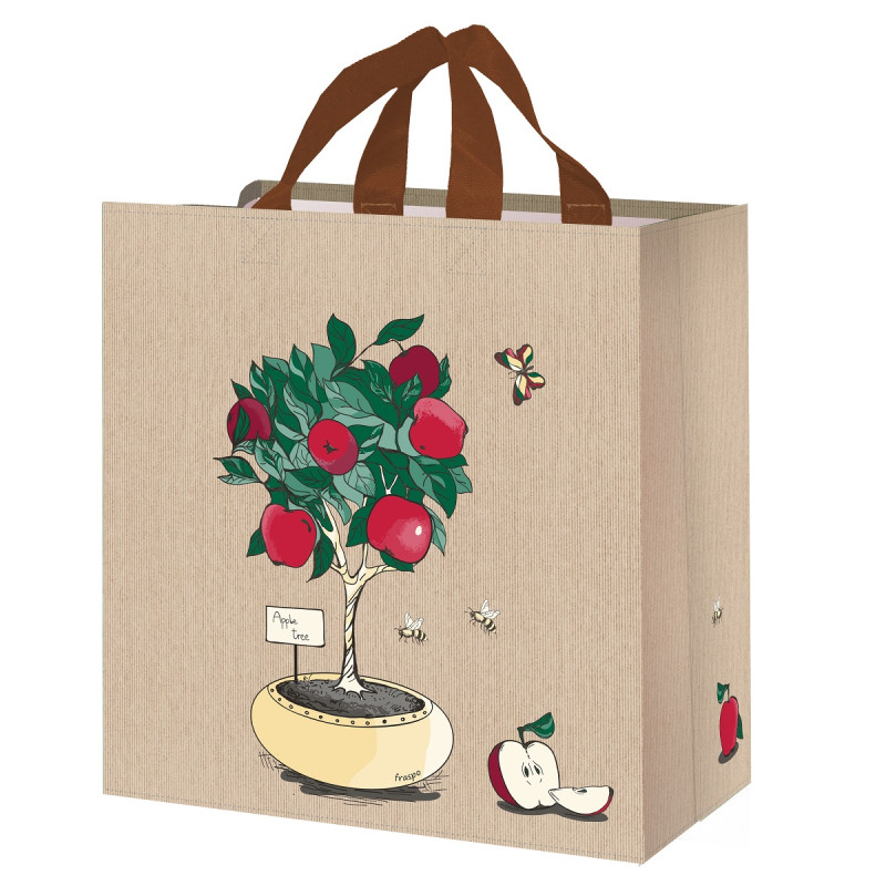 Torba Drzewko jabłkowe 38x22x40cm torebka na zakupy materiałowa mocna