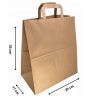 Torby papierowe eko BRĄZOWE 29x17x33 cm