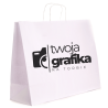TORBY papierowe z NADRUKIEM 1+0 logo 50x18x39 białe