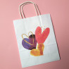Torba papierowa z nadrukiem 4 serca