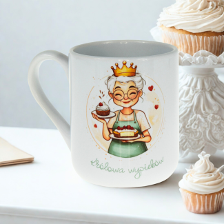 Kubek ceramiczny 330ml Królowa wypieków na Dzień Babci