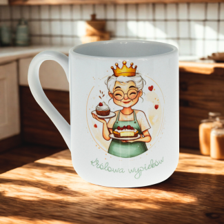 Kubek ceramiczny 330ml Królowa wypieków na Dzień Babci