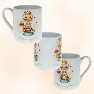 Kubek ceramiczny 330ml Królowa wypieków na Dzień Babci