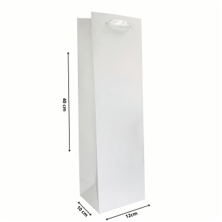 Torba laminowana Premium biała mat 12x10x40cm 210g/m2