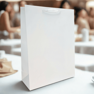 Torba laminowana Premium biała mat 30x12x40cm 210g/m2