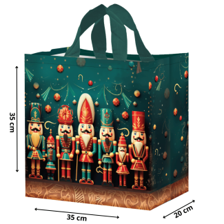 Torba polipropylenowa Dziadki do orzechów 35x20x35cm torebka na zakupy materiałowa mocna na Mikołaja prezenty