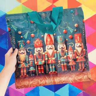 Torba polipropylenowa Dziadki do orzechów 35x20x35cm torebka na zakupy materiałowa mocna na Mikołaja prezenty