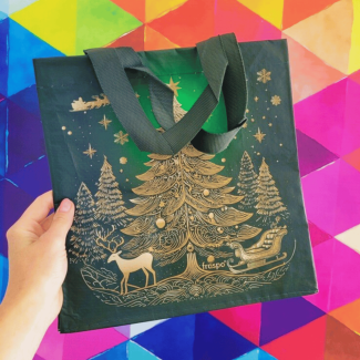 Torba na zakupy KRÓLOWA LASU 26x15x27cm torebka na prezenty Świąteczne Mikołaja Boże Narodzenie