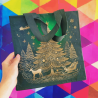 Torba na zakupy KRÓLOWA LASU 26x15x27cm torebka na prezenty Świąteczne Mikołaja Boże Narodzenie