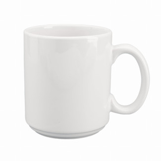 Kubek z nadrukiem biały 330ml ścięte dno