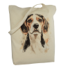 Torba bawełniana ecru 220g z nadrukiem Beagle– ekologiczna torba dla miłośników psów