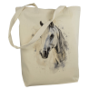 Torba bawełniana ecru 220g z nadrukiem konia arabskiego – torba dla miłośników koni i jeździectwa