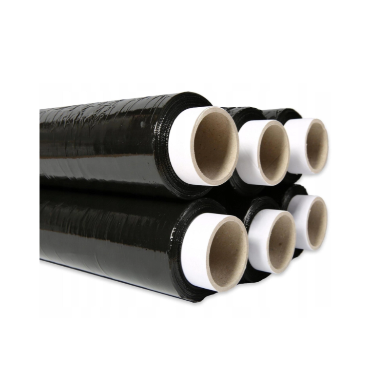 Folia stretch ręczna czarna 1,5 kg  - 6 rolek