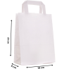 Torby papierowe EKO BIAŁE 18x9x23cm / 50 szt / TORBA a5 mała na zakupy TOREBKI do sklepu