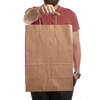 Torby papierowe EKO BRĄZOWA 31x12x41cm