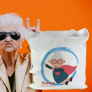 Torba bawełniana z nadrukiem SUPER BABCIA