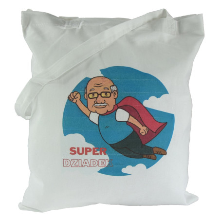 Torba bawełniana z nadrukiem SUPER DZIADEK