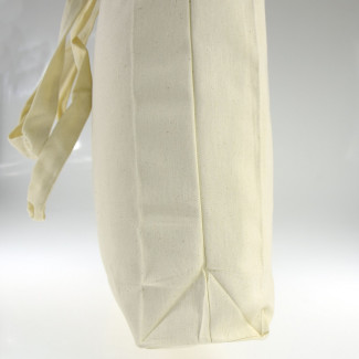 Torba bawełniana ecru 38x42cm z dnem i bokami uchwyt długi