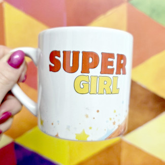 Kubek ceramiczny mały SUPER GIRL180ml dla dziewczynek na Dzień Kobiet