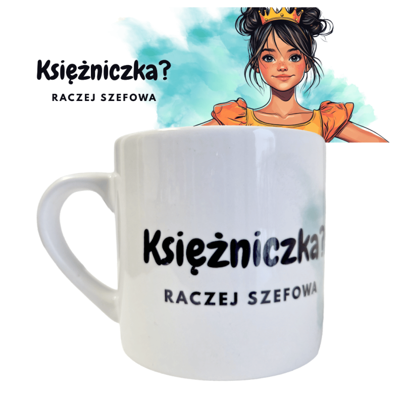 Kubek ceramiczny mały KSIĘŻNICZKA180ml dla dziewczynek na Dzień Kobiet
