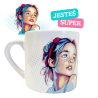 Kubek ceramiczny mały JESTEŚ SUPER 180ml dla dziewczynek na Dzień Kobiet