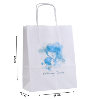 Torba papierowa z nadrukiem KOCHANEJ MAMIE na dzień mamy