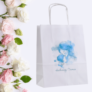 Torba papierowa z nadrukiem KOCHANEJ MAMIE na dzień mamy