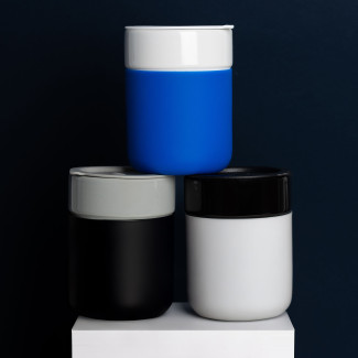 Kubek ceramiczny TEONA z silikonową osłonką