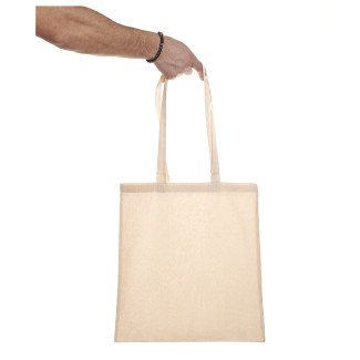 Torba bawełniana ecru 38x42cm, 220g/m2 uchwyt długi
