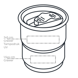 Termokubek ze stali nierdzewnej JULIA z Twoim nadrukiem