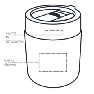 Kubek ceramiczny TEONA z silikonową osłonką z TWOIM NADRUKIEM
