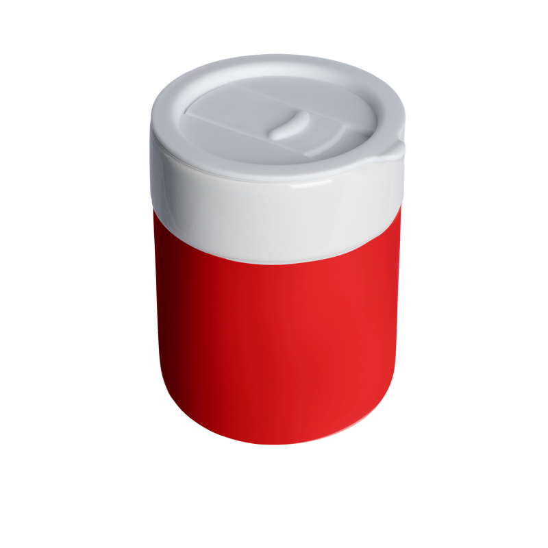 Kubek ceramiczny TEONA z silikonową osłonką z TWOIM NADRUKIEM